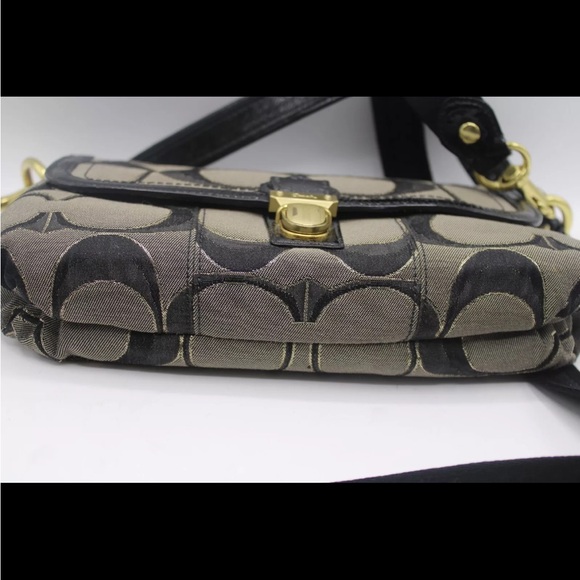 Coach Signature Shoulder Bag - Black and Brown - Picture 2 of 4